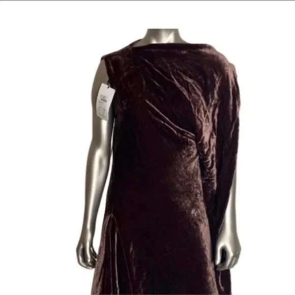 Salvatore ferragamo burgundy velvet dress - Picture 1 of 3